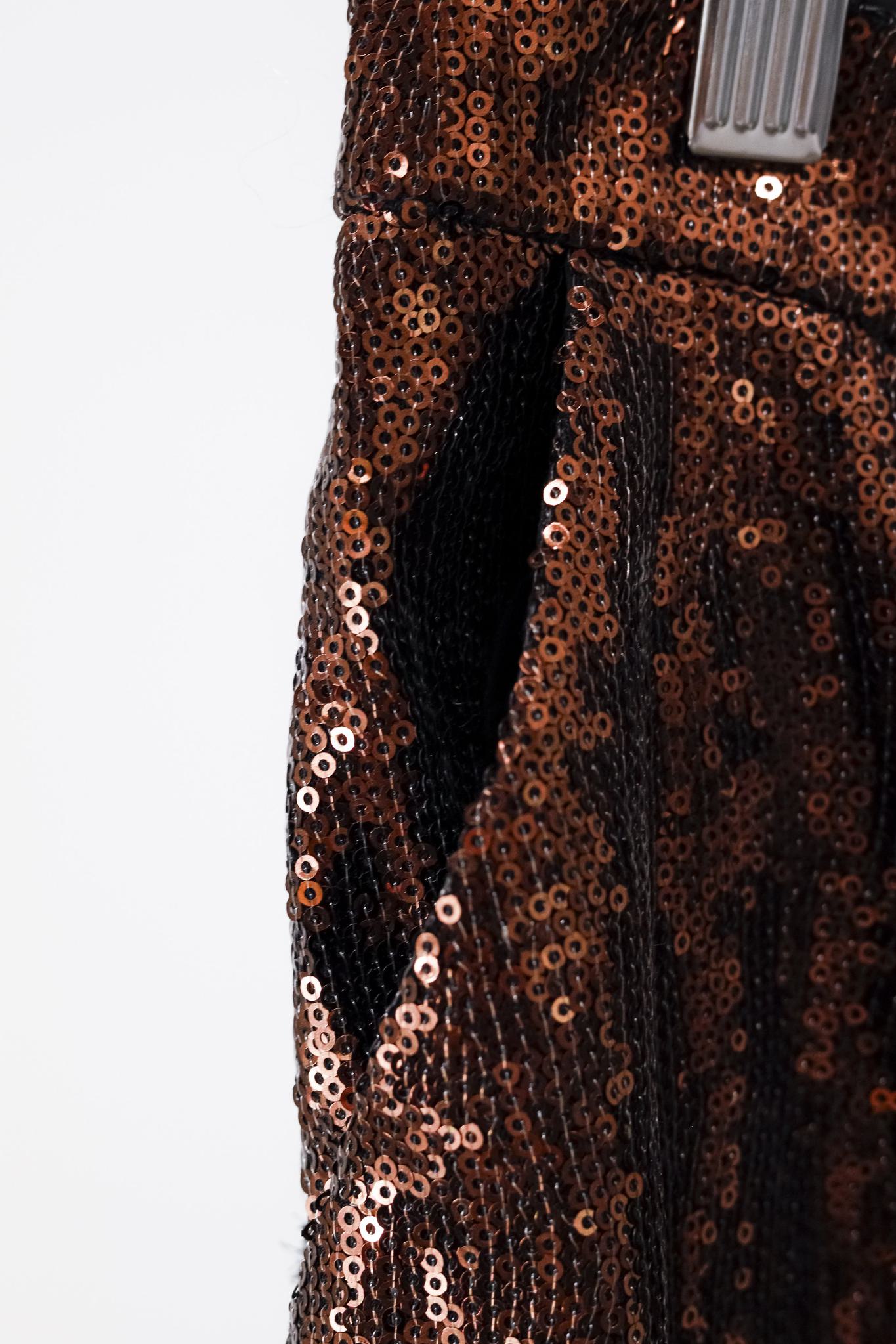 Erdem Sequin Burnt Orange Pant