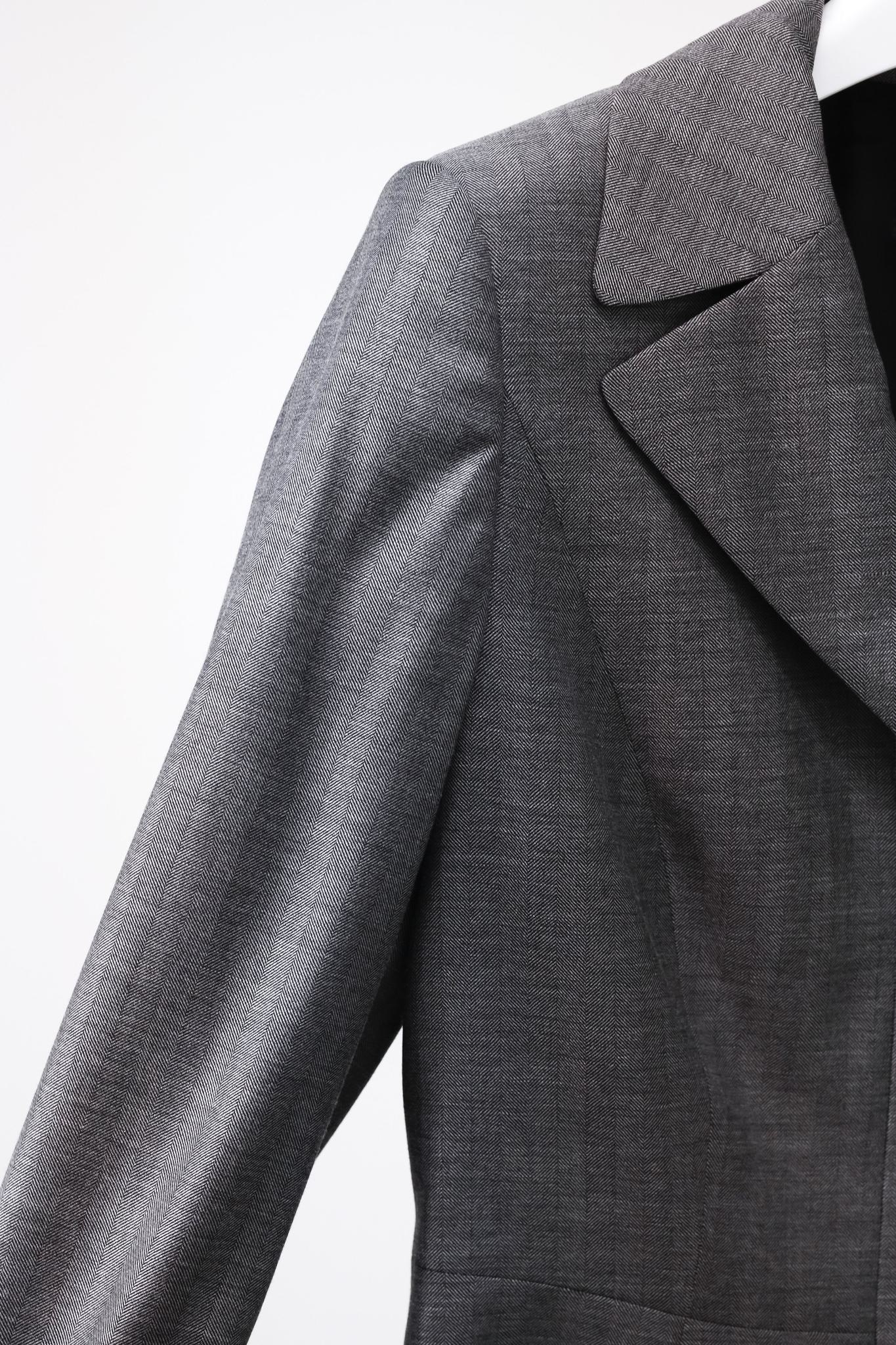 Escada Grey Blazer with Bow Lapel