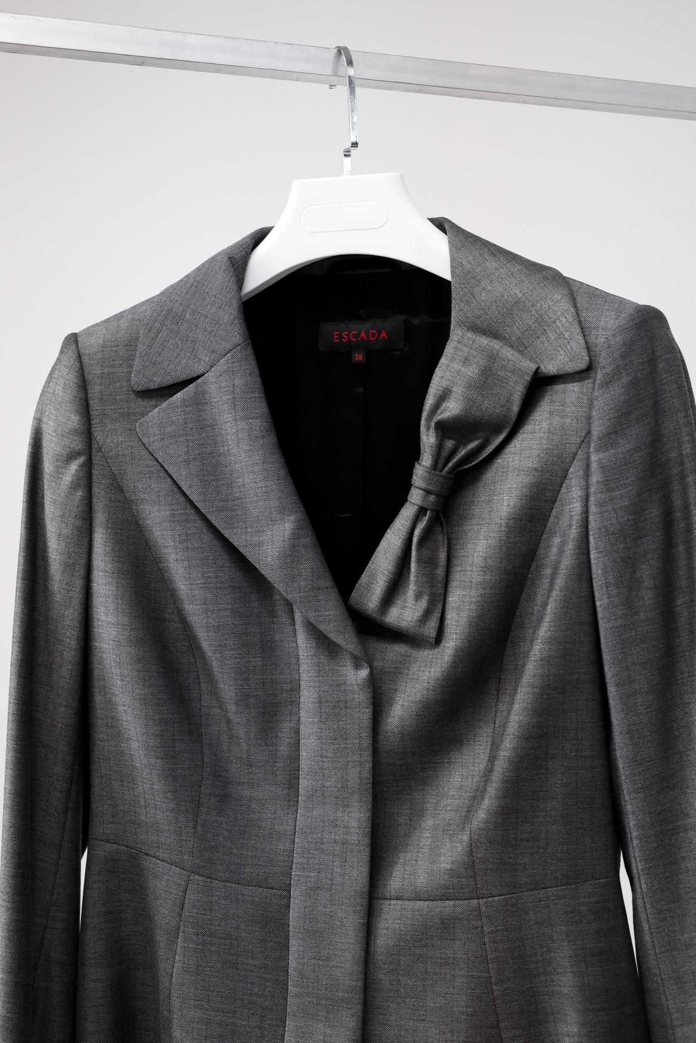 Escada Grey Blazer with Bow Lapel