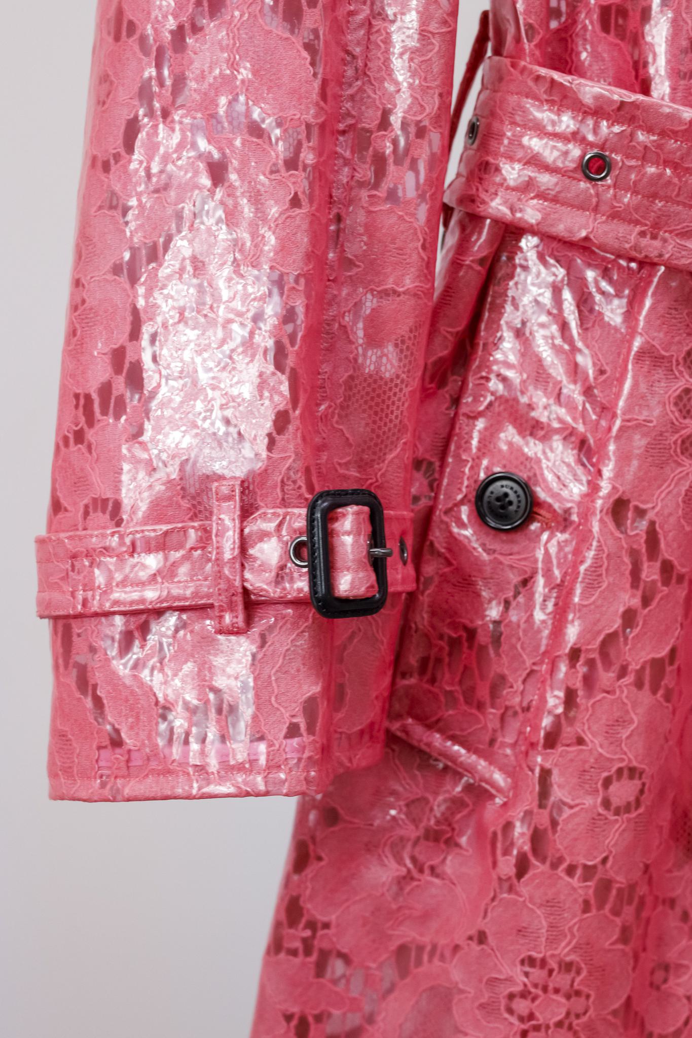 Burberry Pink Eastheath Embellished Trench Coat