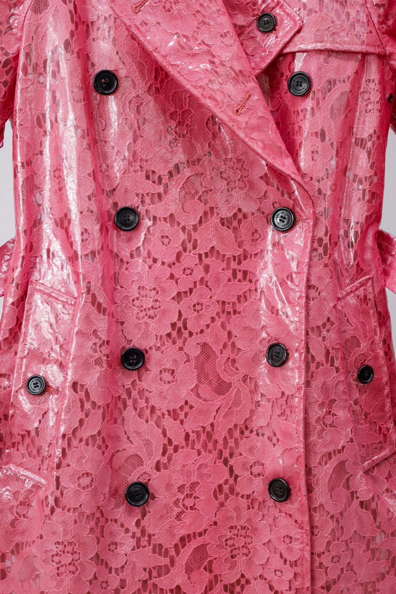 Burberry Pink Eastheath Embellished Trench Coat