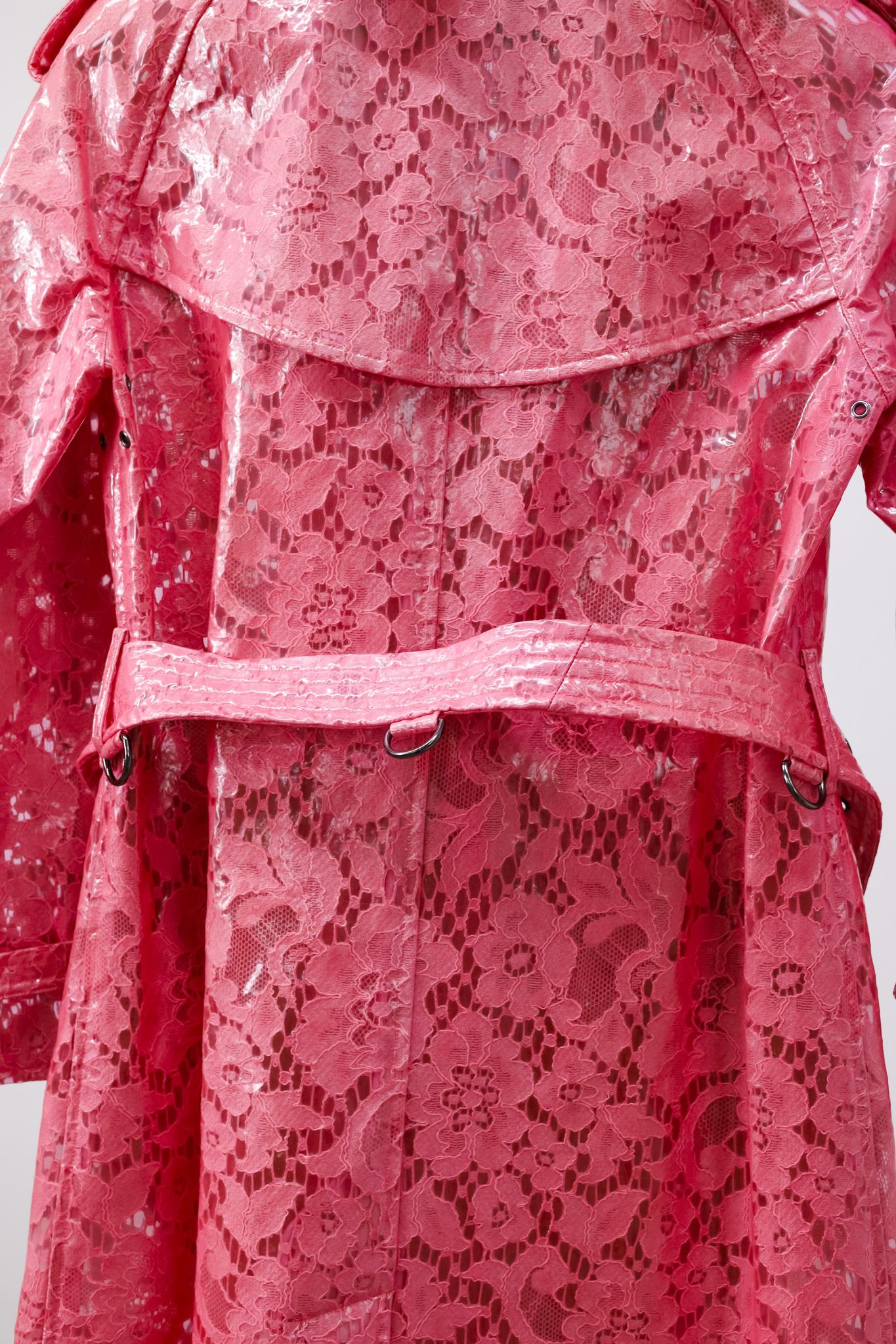 Burberry Pink Eastheath Embellished Trench Coat