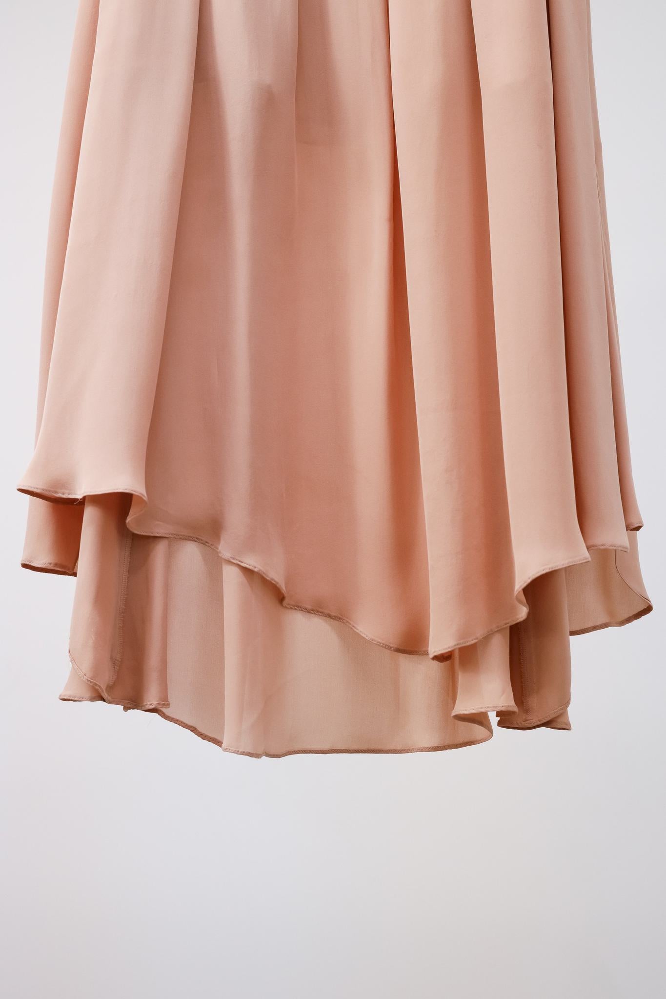 Cacharel Pleated Silk Midi Skirt