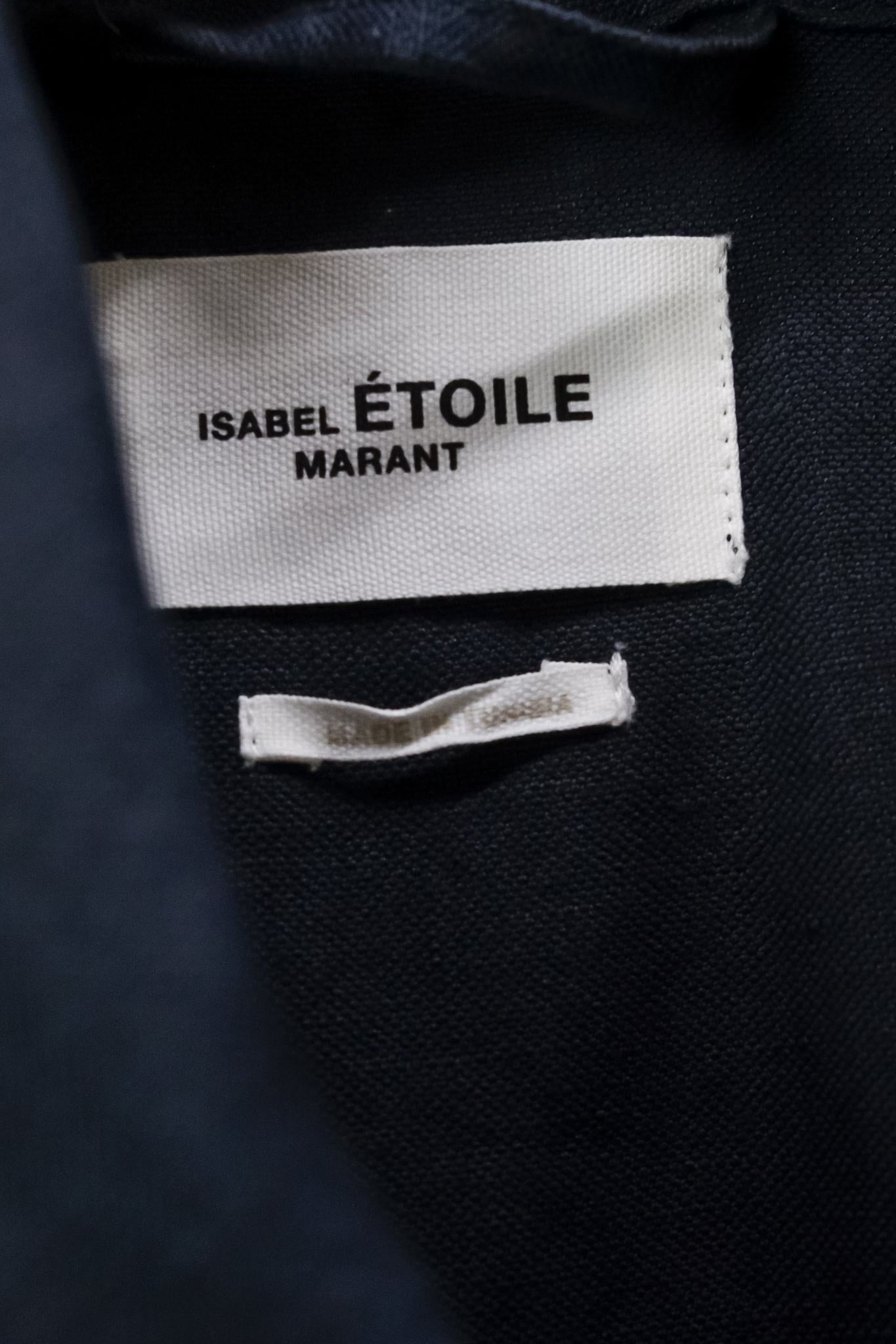 Isabel Marant Étoile Navy Cotton Peter Trench Coat