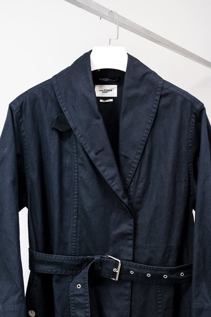 Isabel Marant Étoile Navy Cotton Peter Trench Coat