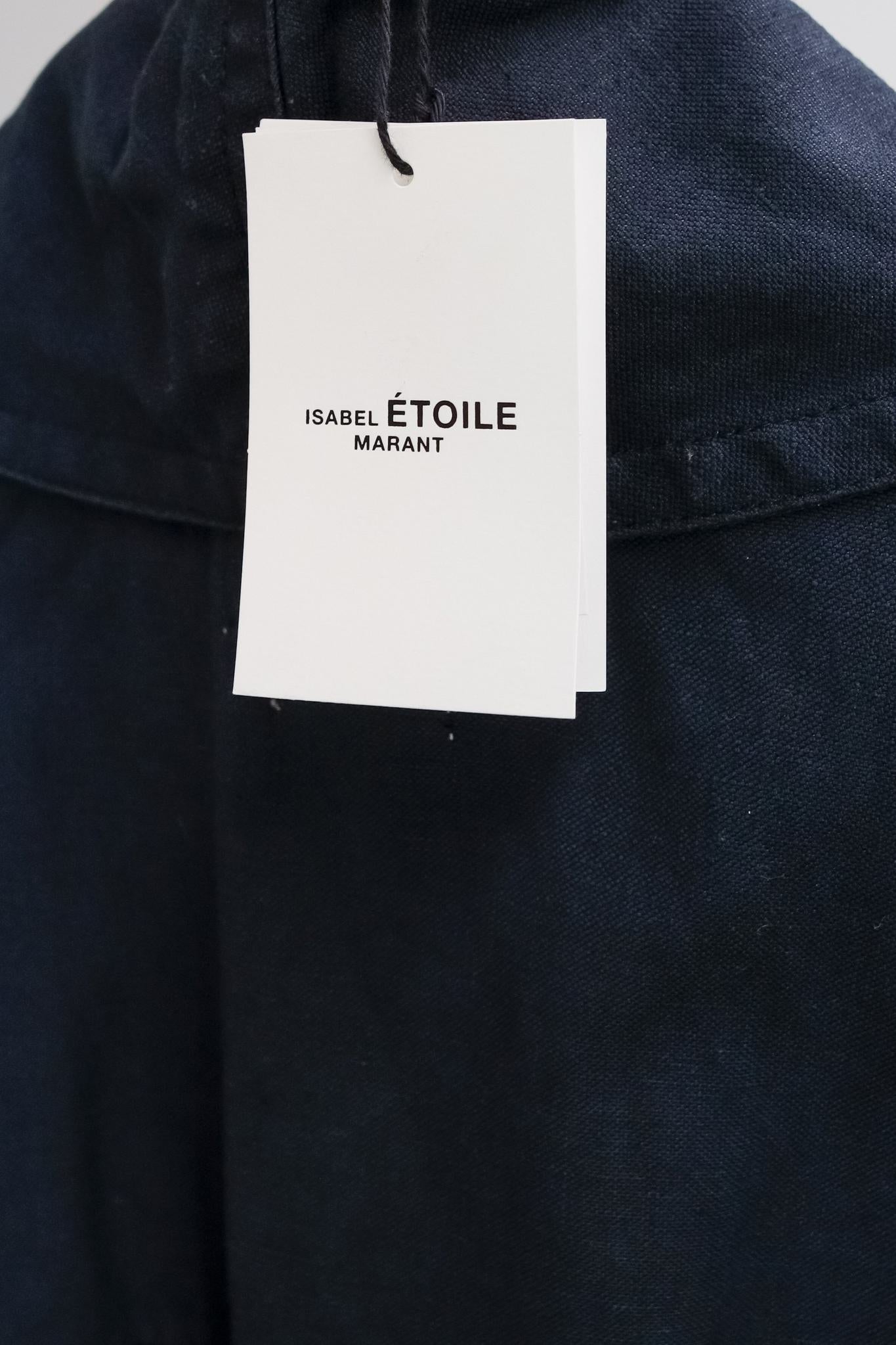 Isabel Marant Étoile Navy Cotton Peter Trench Coat