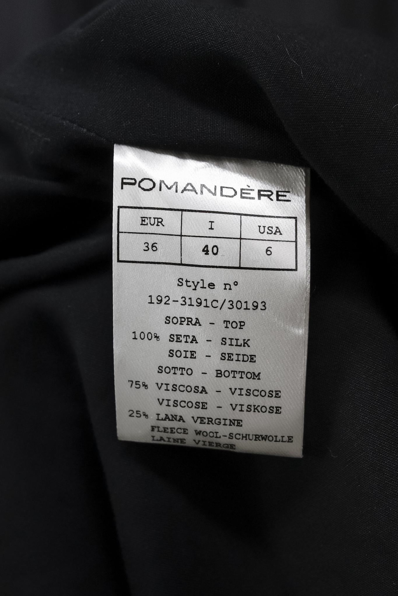 Pomandère Black Pleated Hem Maxi Dress