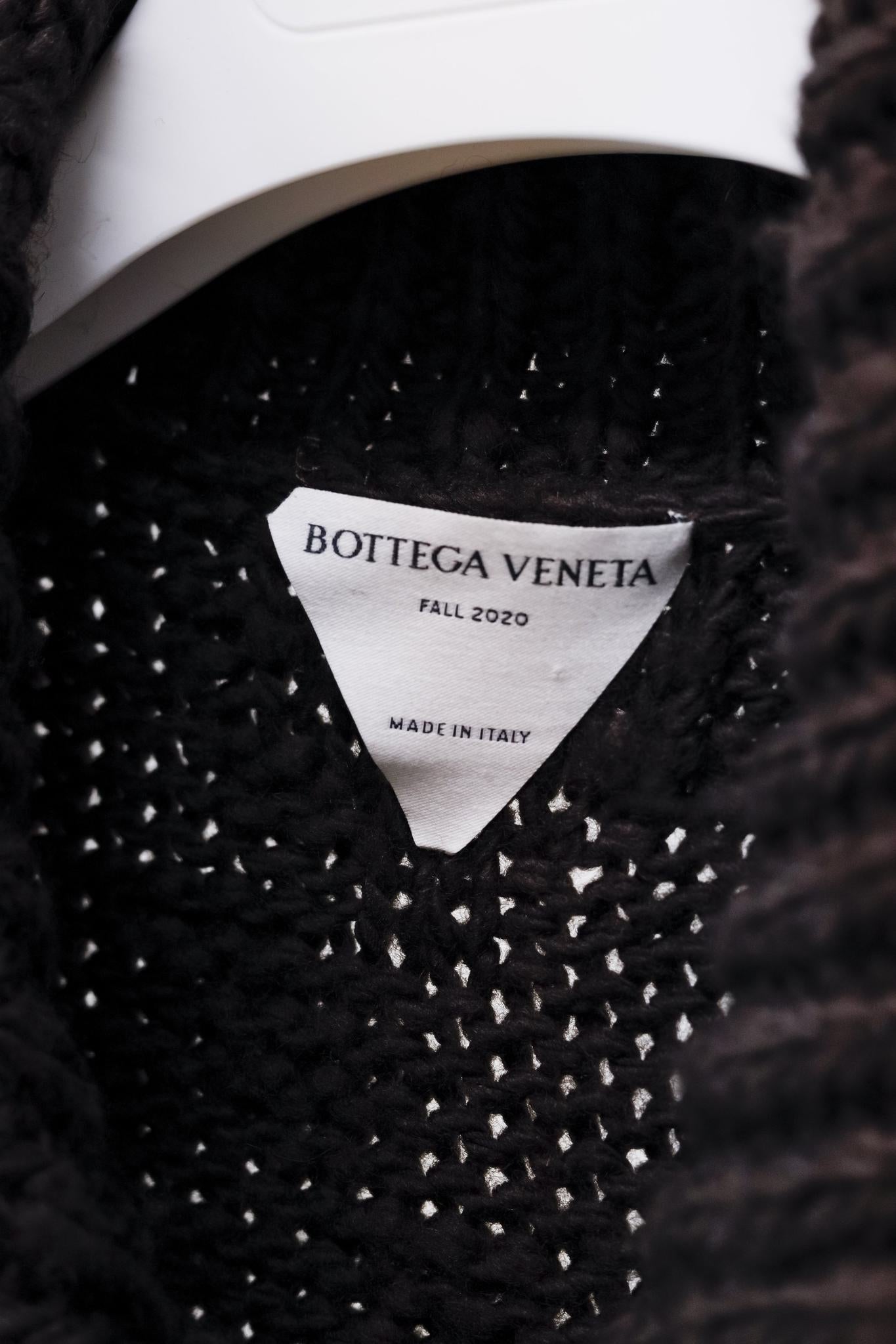 Bottega Veneta Chain Embellished Brown Cardigan Coat