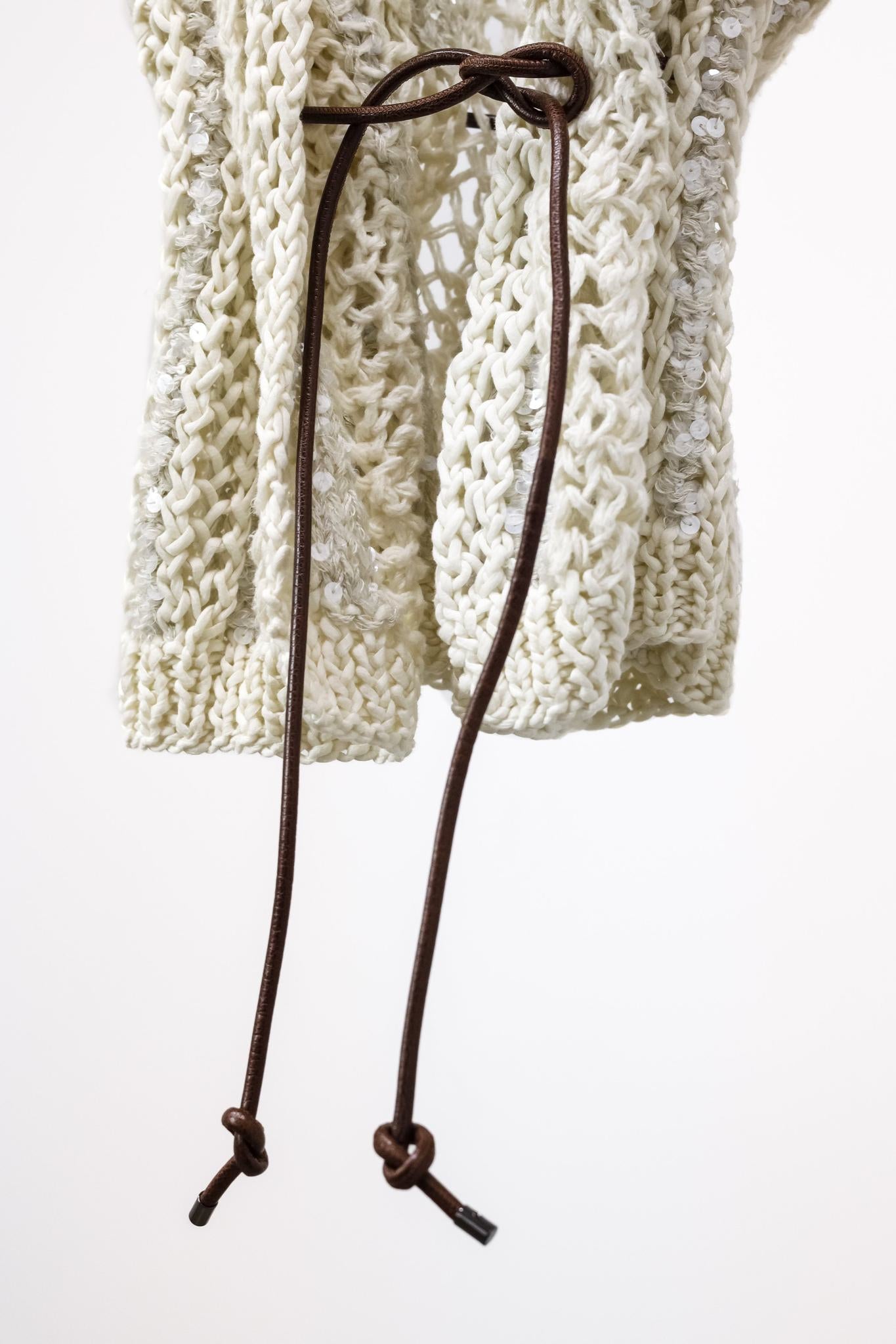 Brunello Cucinelli Sequinned Belted Cardigan