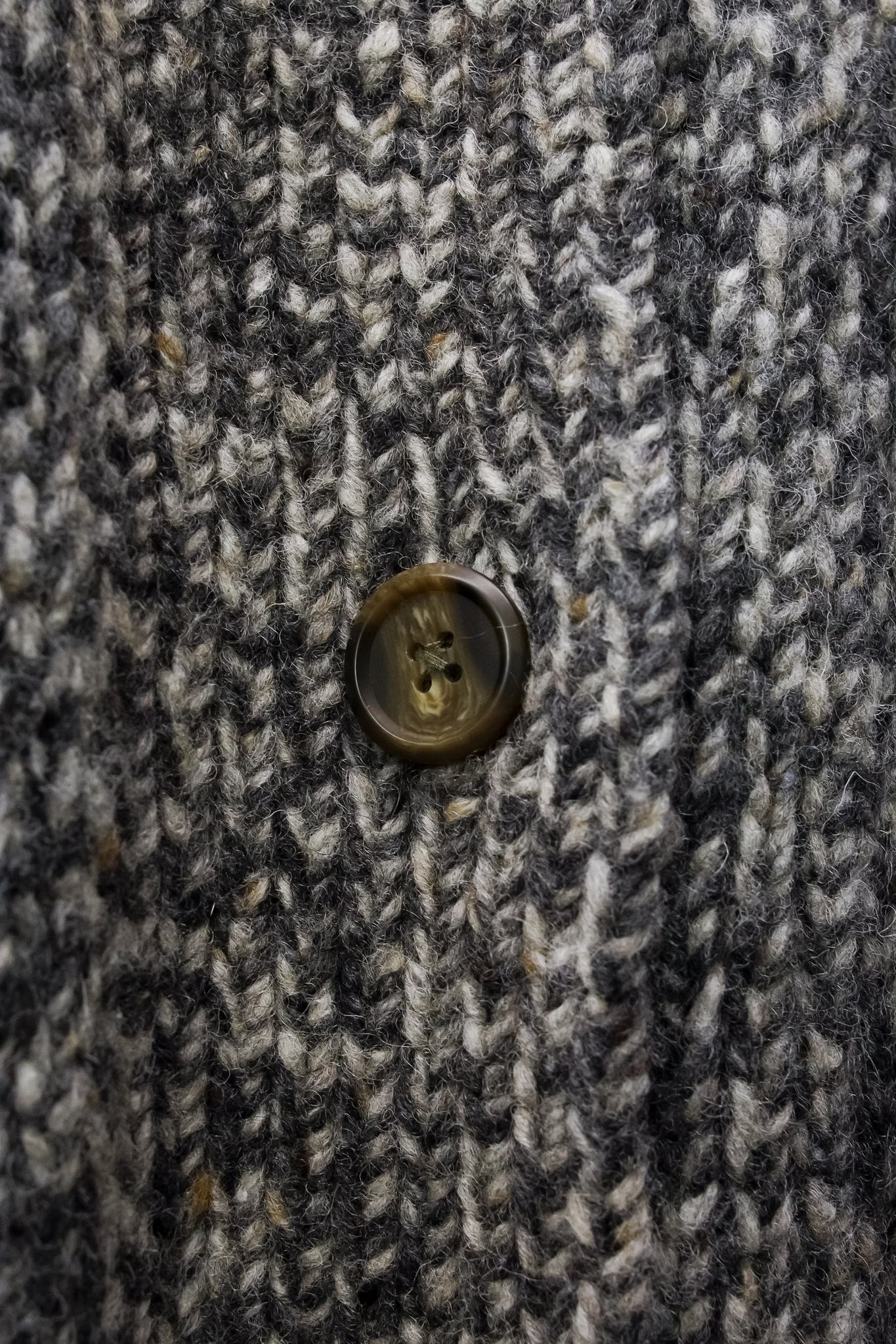 R13 AW/21 Grey Oversized Lapel Sweater Coat