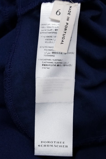 Dorothee Schumacher Soft Essence Petroleum Blue V-Neck Dress