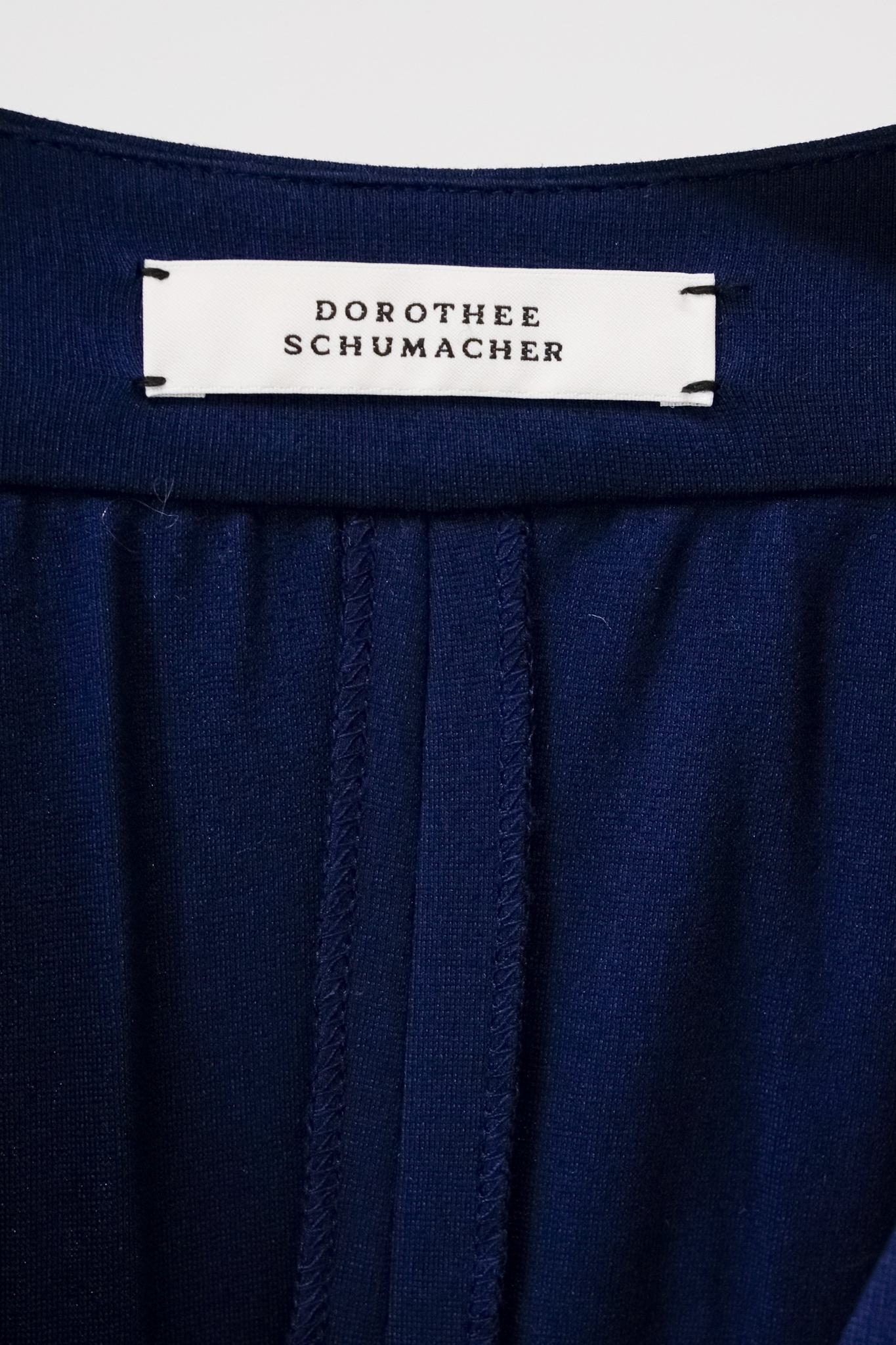 Dorothee Schumacher Soft Essence Petroleum Blue V-Neck Dress