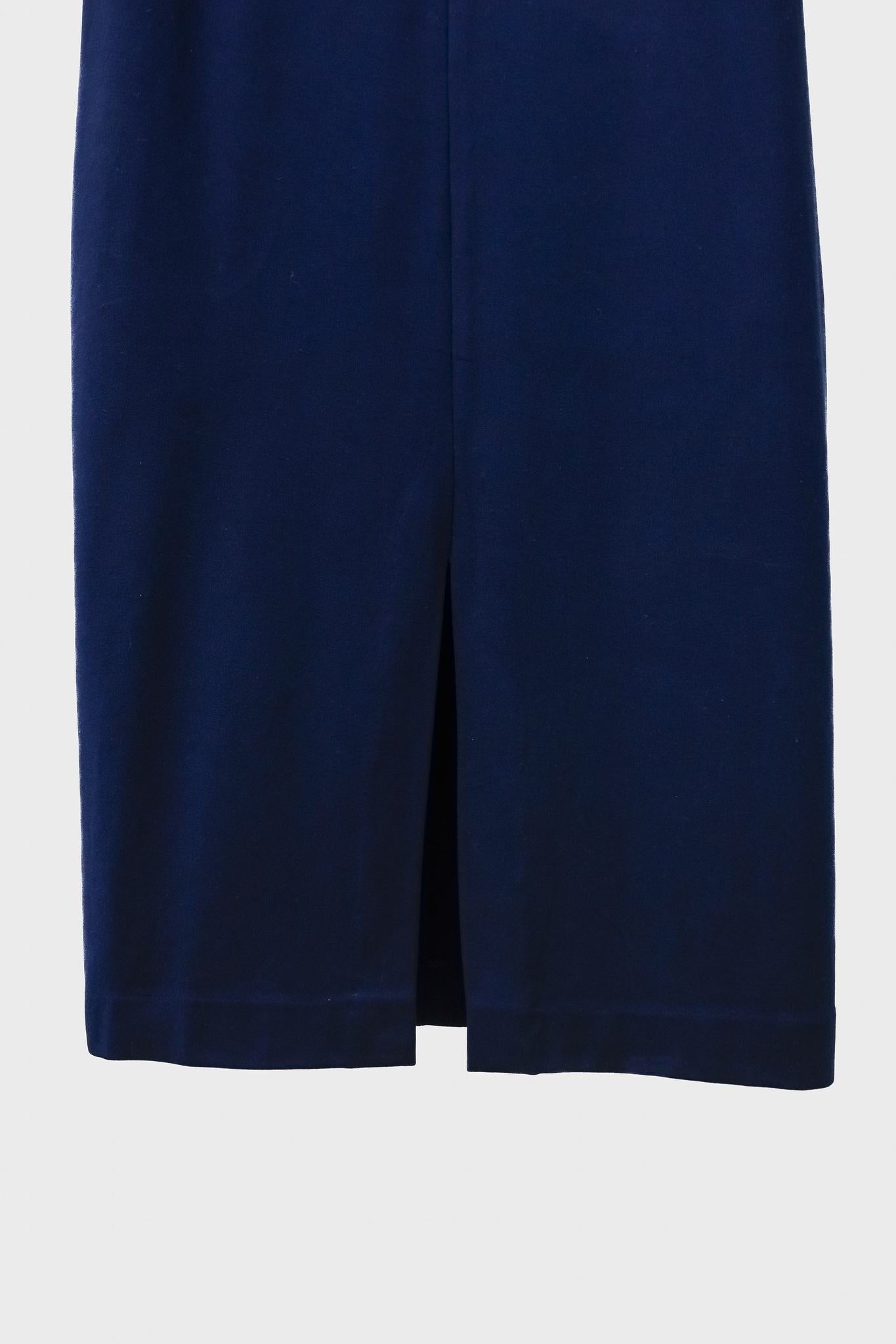 Dorothee Schumacher Soft Essence Petroleum Blue V-Neck Dress
