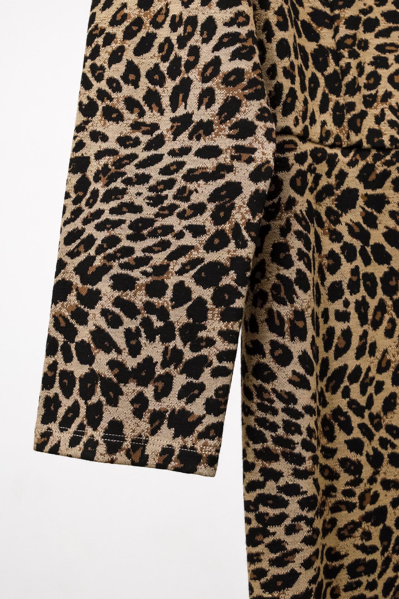 Max Mara Animal Print Jersey Midi Dress