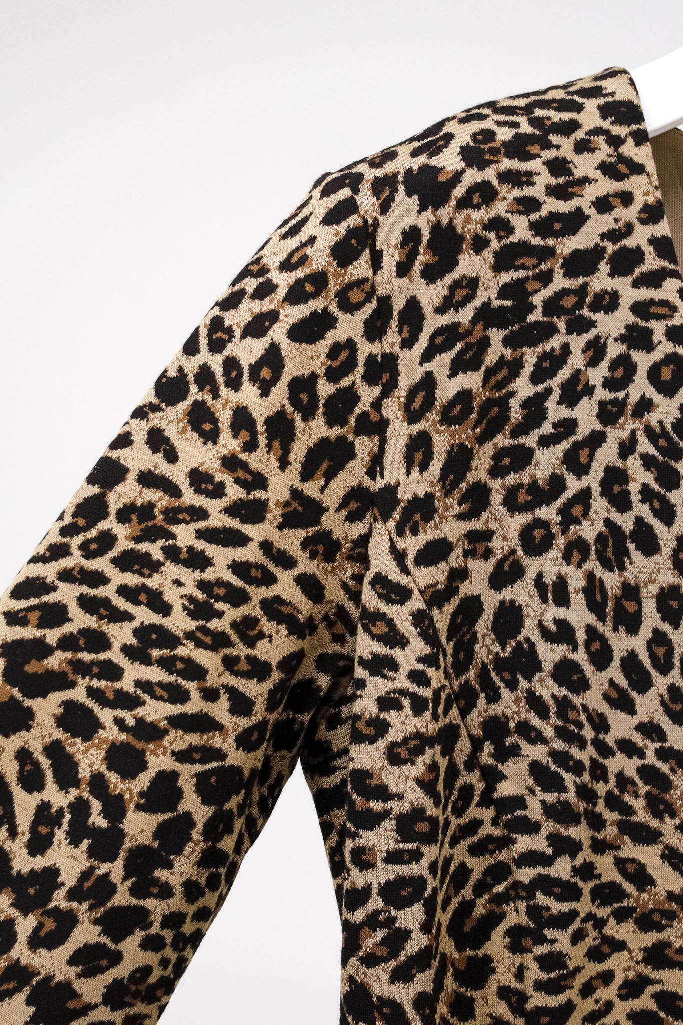 Max Mara Animal Print Jersey Midi Dress
