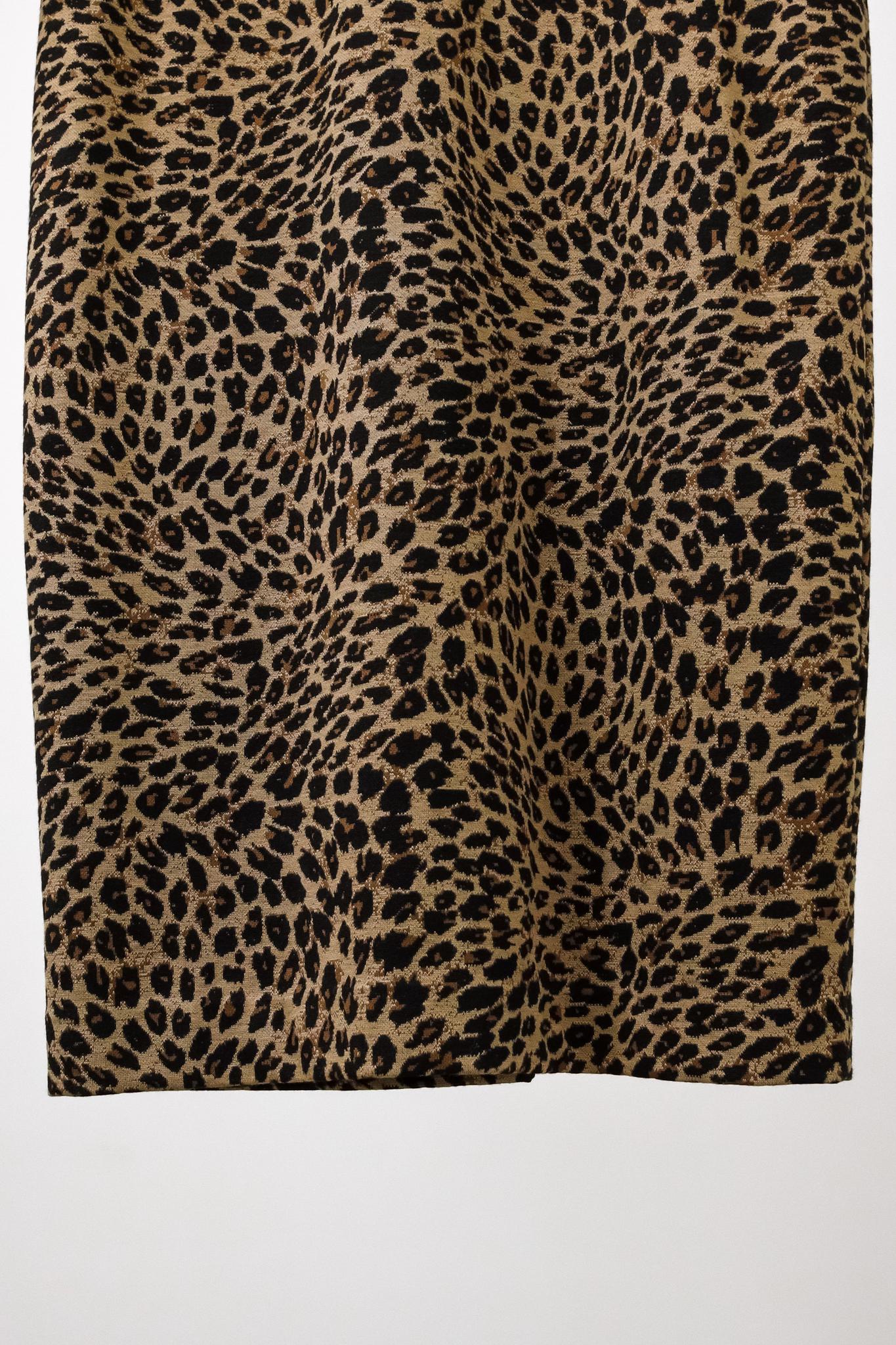 Max Mara Animal Print Jersey Midi Dress