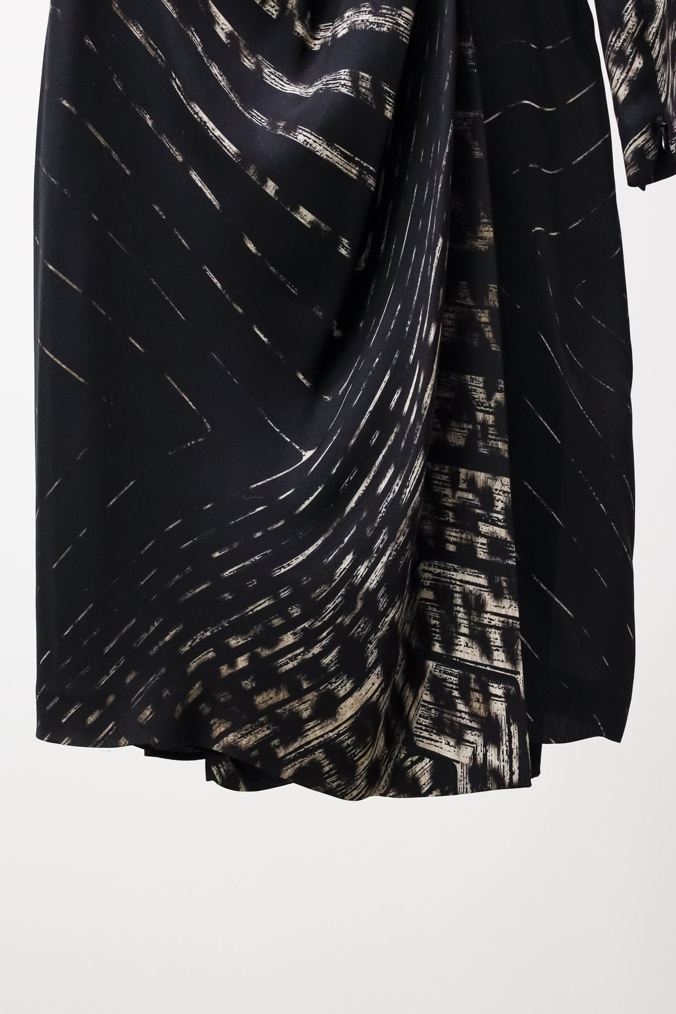 Salvatore Ferragamo Printed Silk Wrap Dress