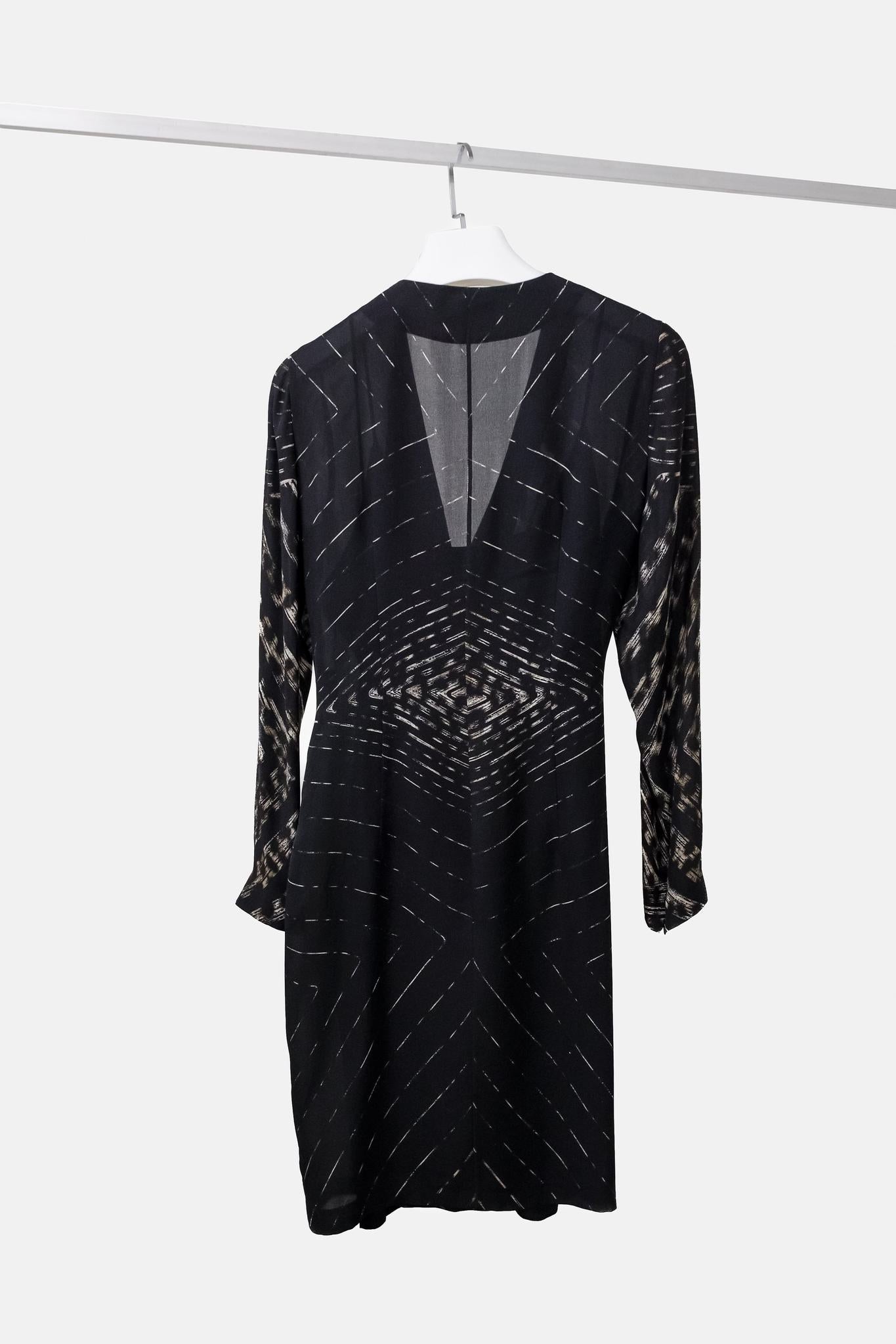 Salvatore Ferragamo Printed Silk Wrap Dress