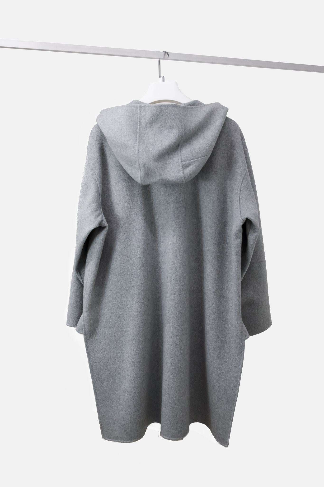 Sofie D’Hoore Candia Light Grey Hooded Coat