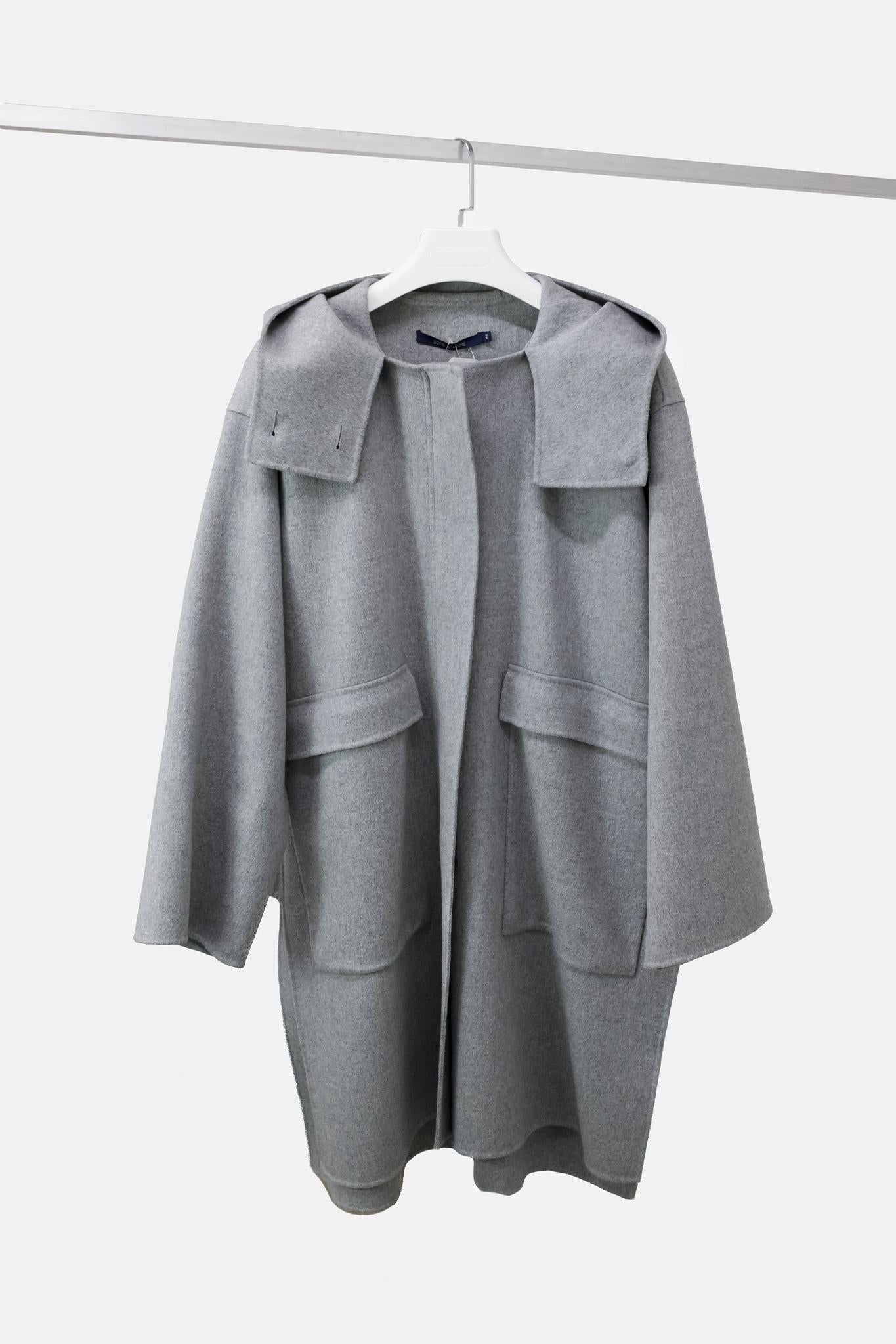 Sofie D’Hoore Candia Light Grey Hooded Coat