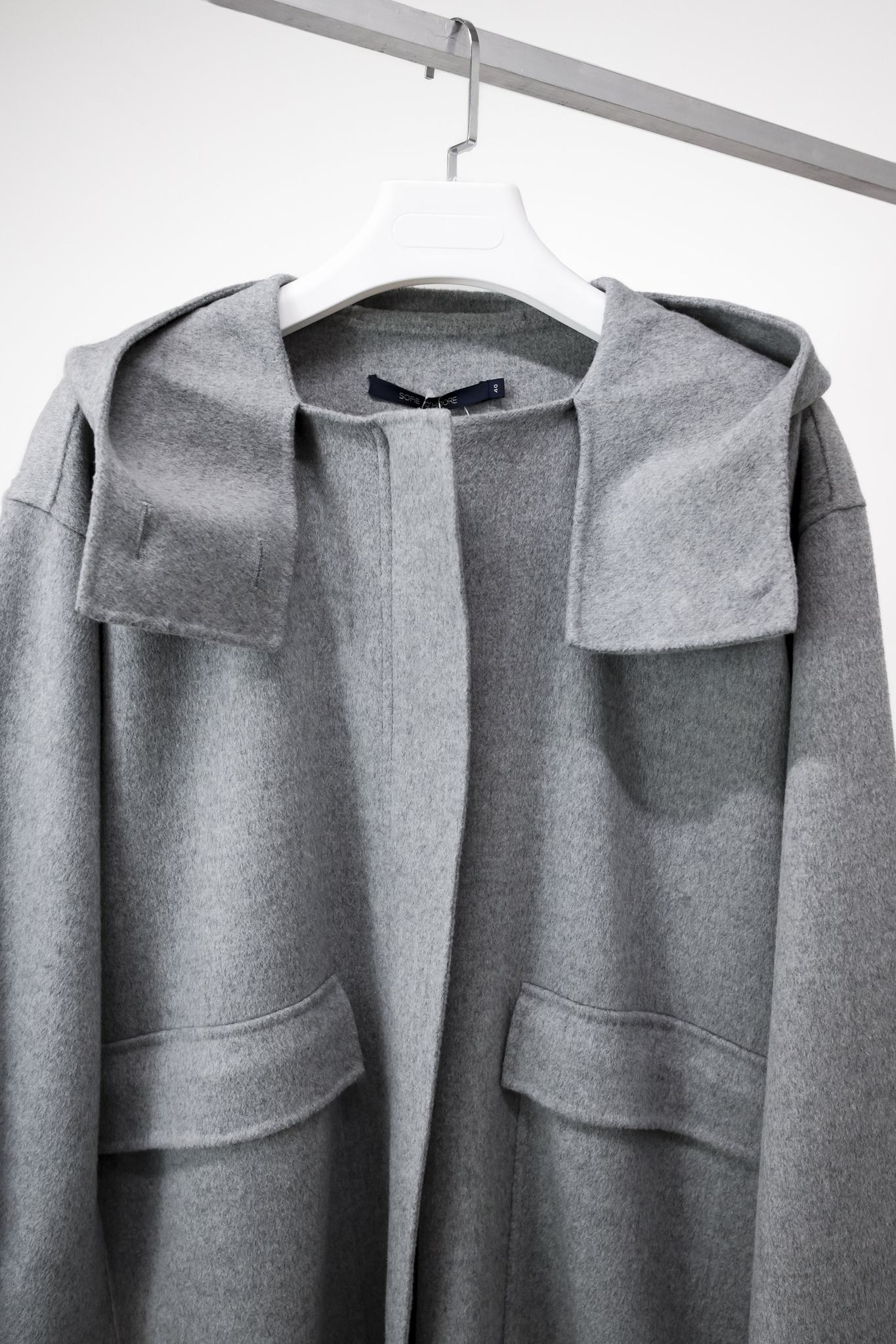 Sofie D’Hoore Candia Light Grey Hooded Coat