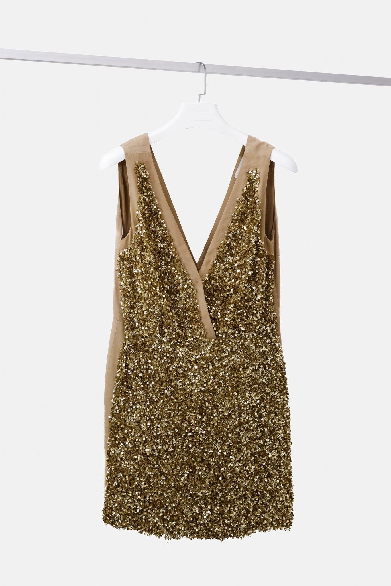 Stella McCartney Gold Sequin Mini Dress