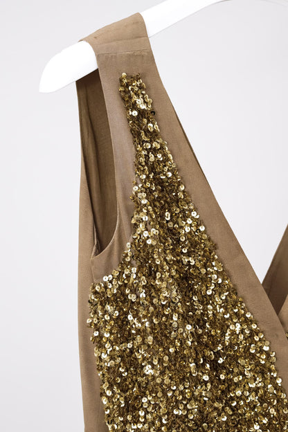 Stella McCartney Gold Sequin Mini Dress