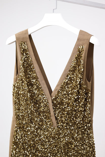 Stella McCartney Gold Sequin Mini Dress