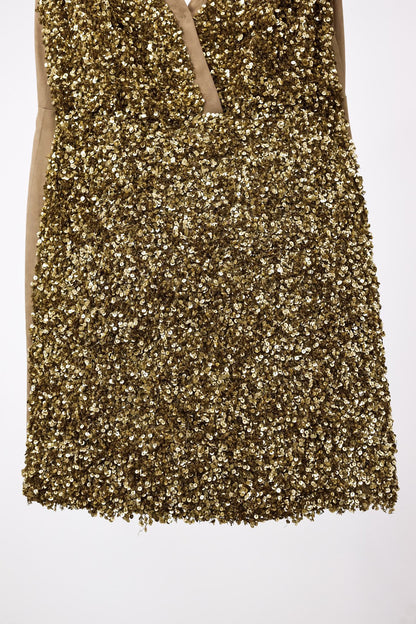 Stella McCartney Gold Sequin Mini Dress