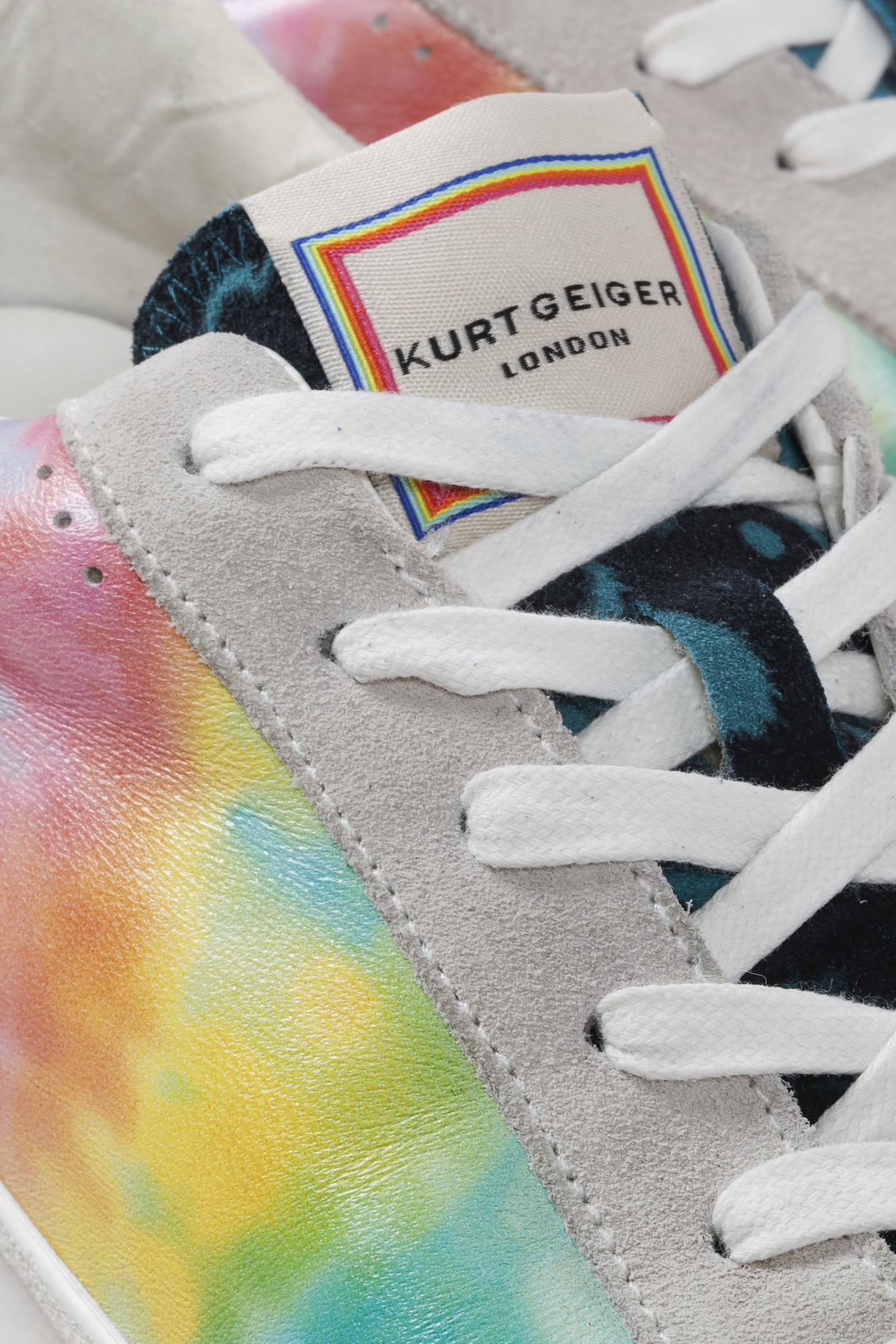 Kurt Geiger Lexi Eagle Rainbow Tie-Dye Sneakers