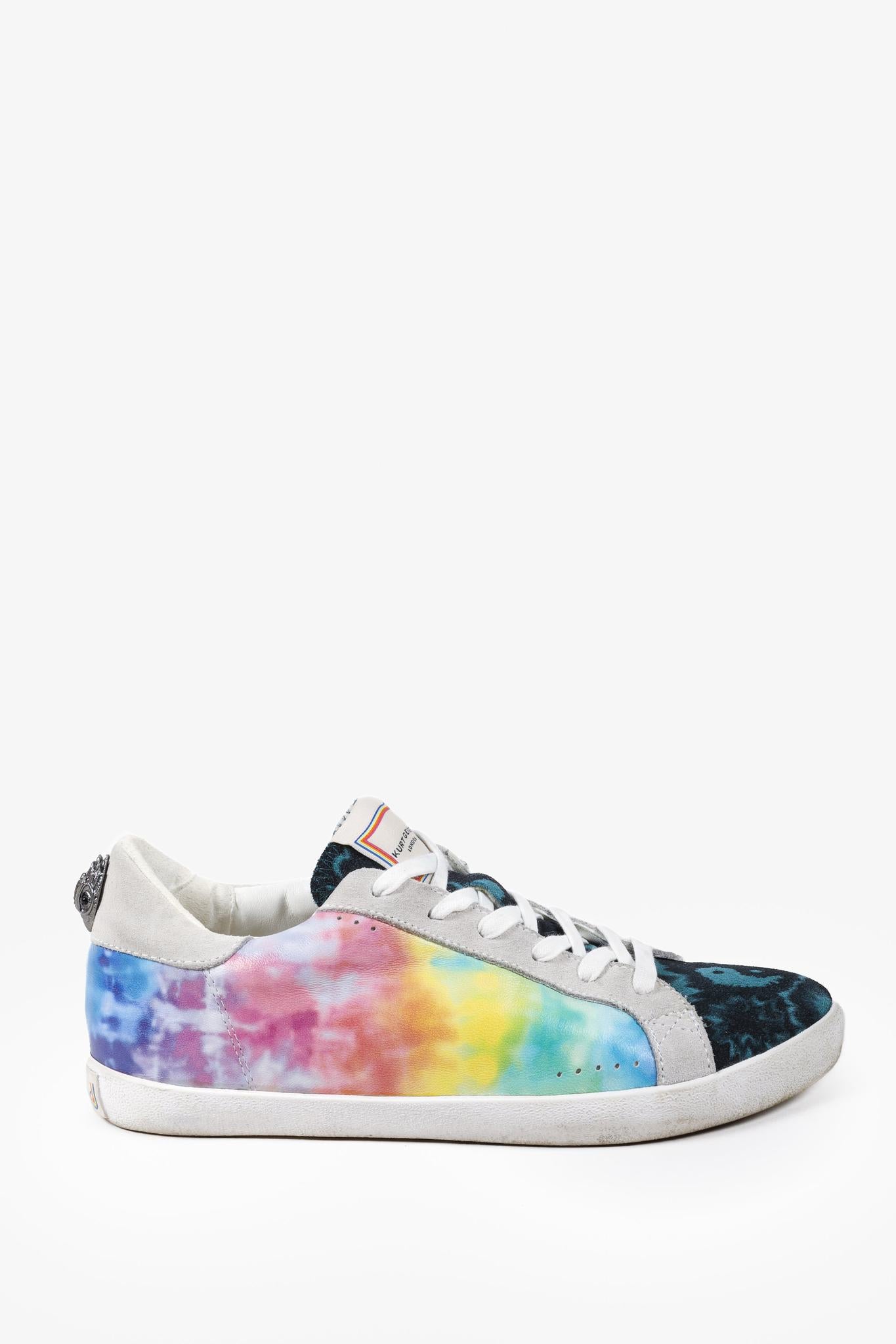 Kurt Geiger Lexi Eagle Rainbow Tie-Dye Sneakers