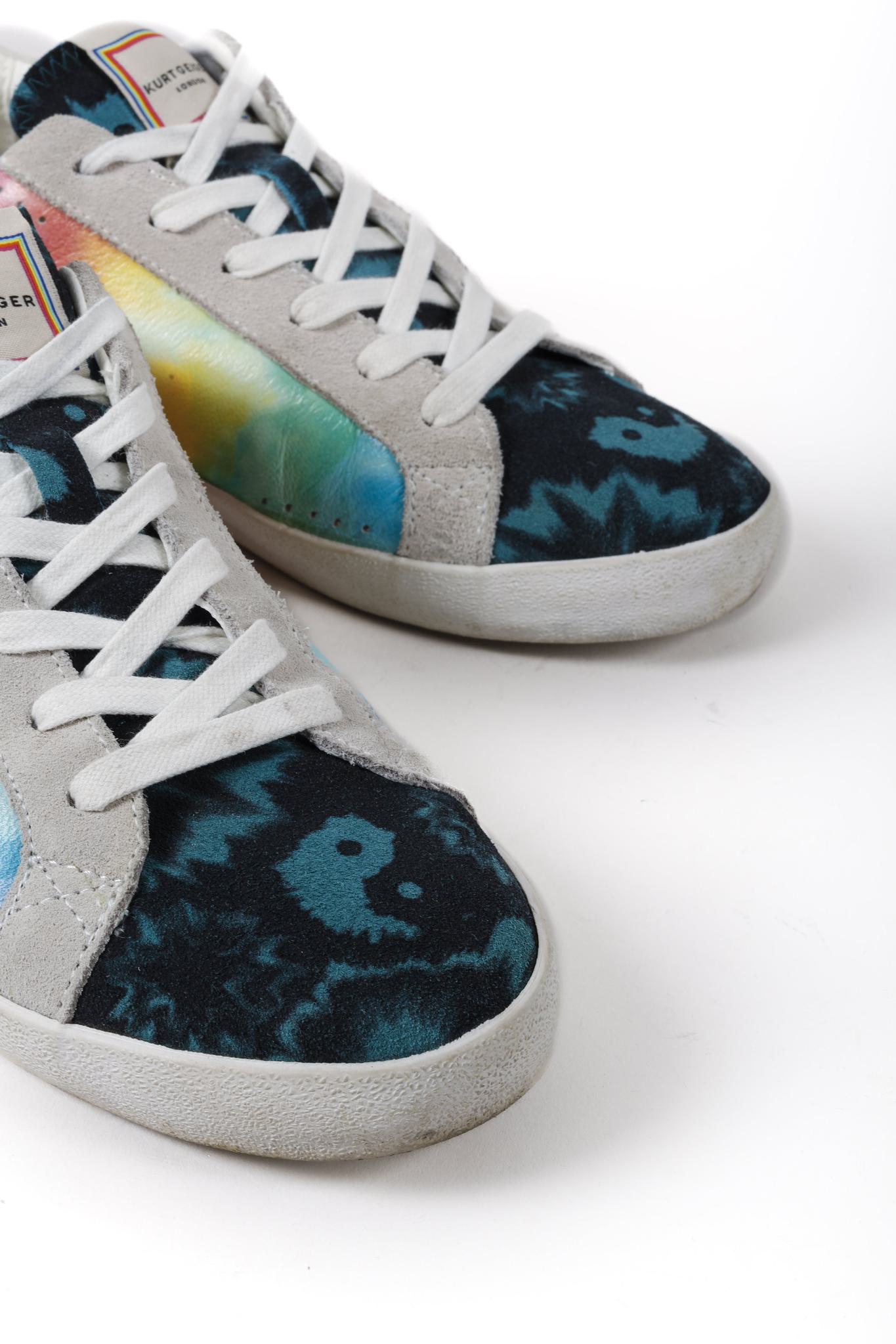 Kurt Geiger Lexi Eagle Rainbow Tie-Dye Sneakers