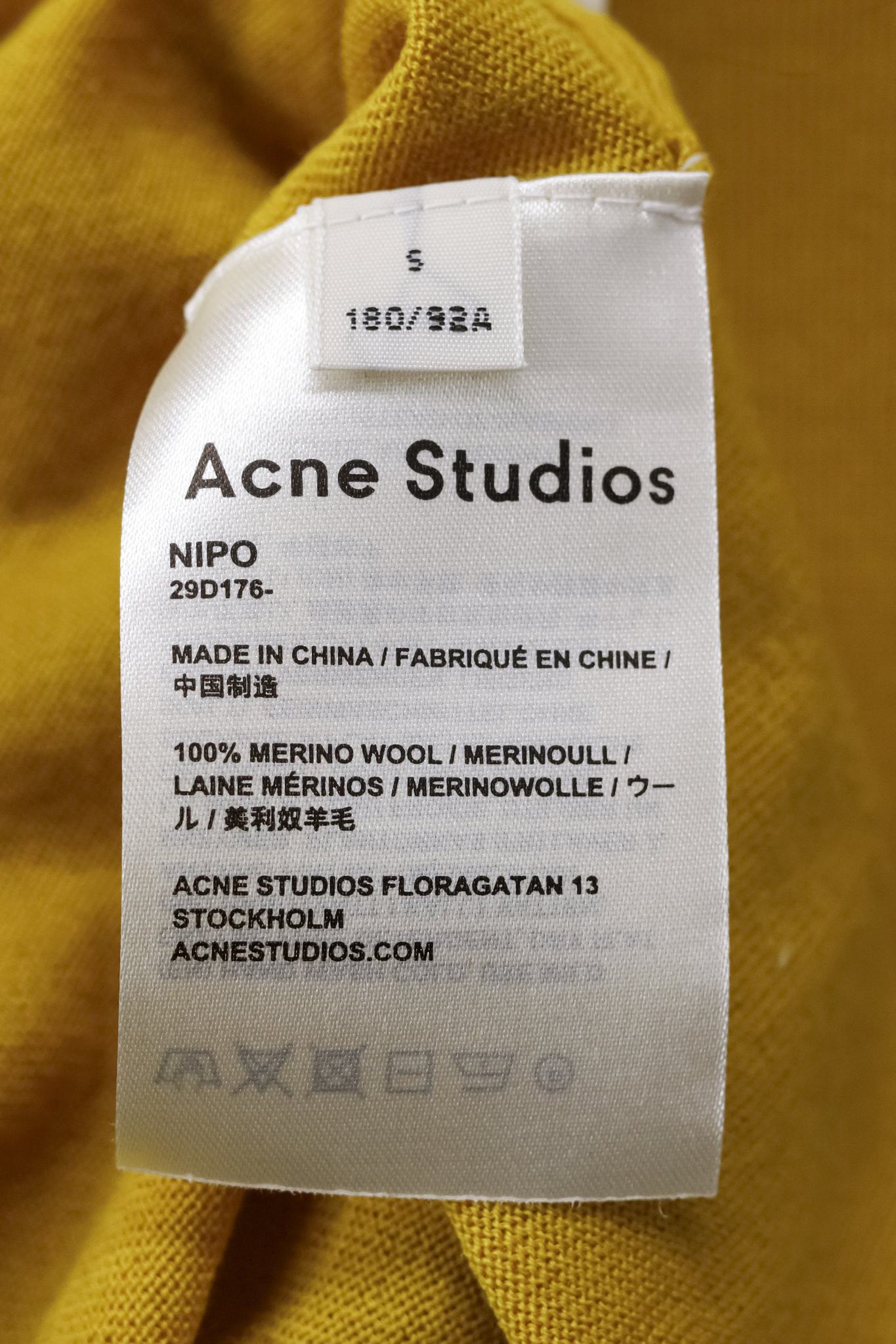 Acne Studios Mustard Yellow Merino Sweater