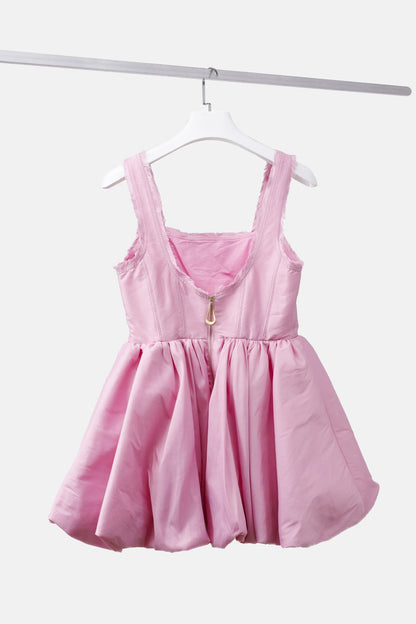 Aje Pink Suzette Bubble Mini Dress