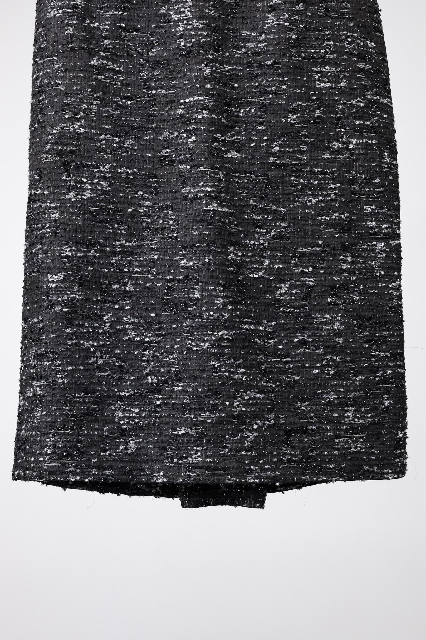 Alberta Ferretti Grey and Black Tweed Pencil Skirt