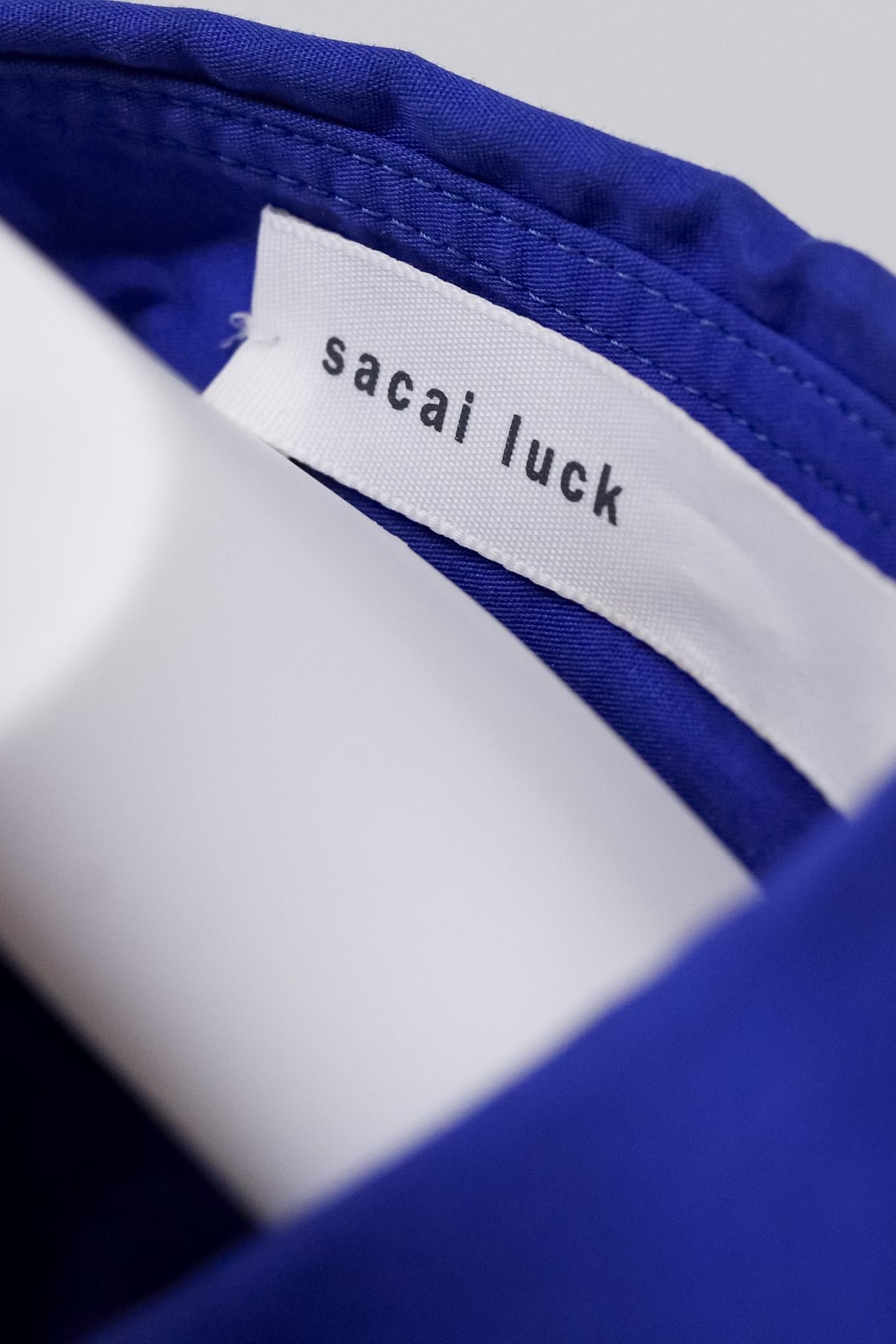 Sacai Luck Blue Drawstring Button Up Shirt