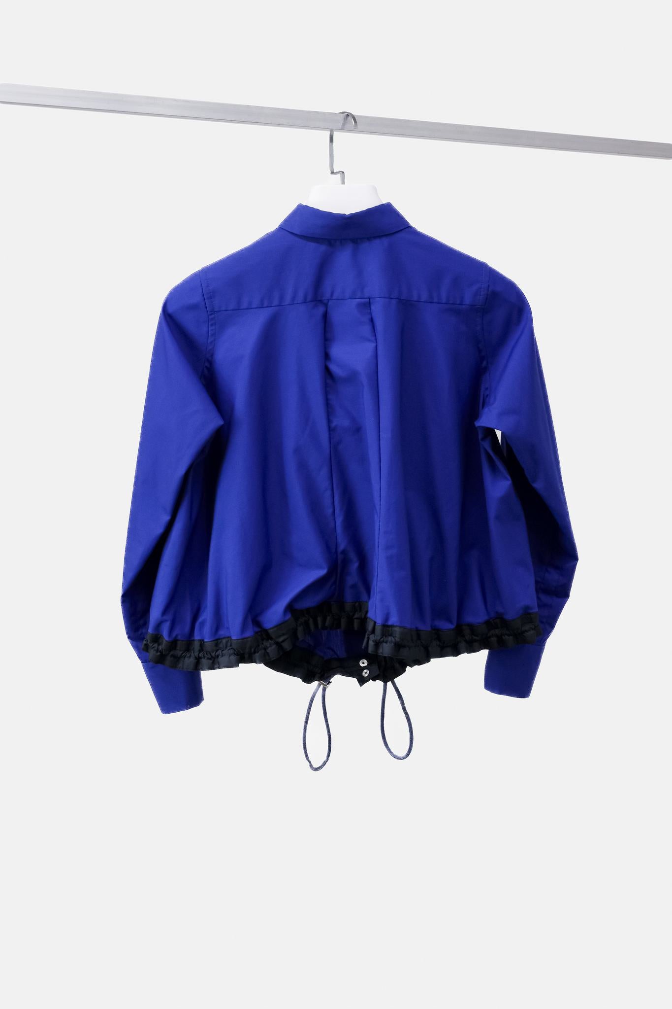 Sacai Luck Blue Drawstring Button Up Shirt