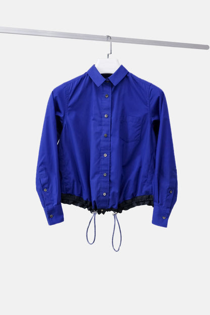 Sacai Luck Blue Drawstring Button Up Shirt