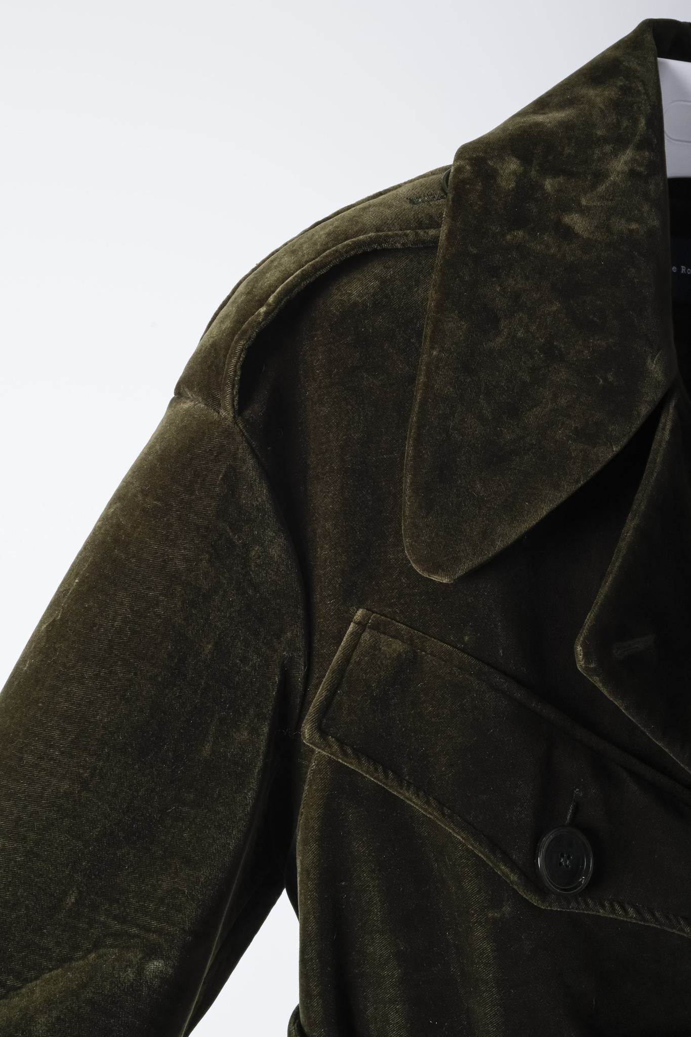 Simone Rocha Fall 2017 Runway Forest Green Velvet Trench Coat