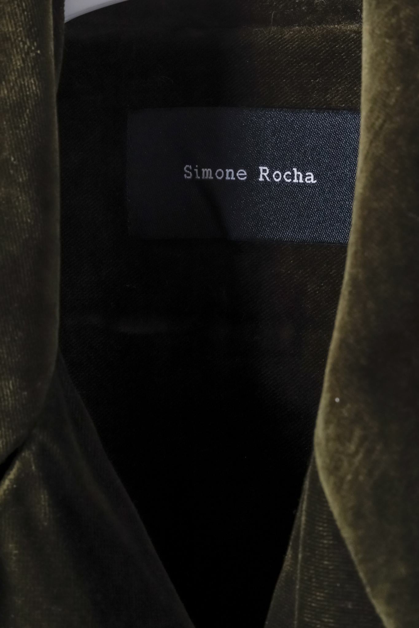 Simone Rocha Fall 2017 Runway Forest Green Velvet Trench Coat