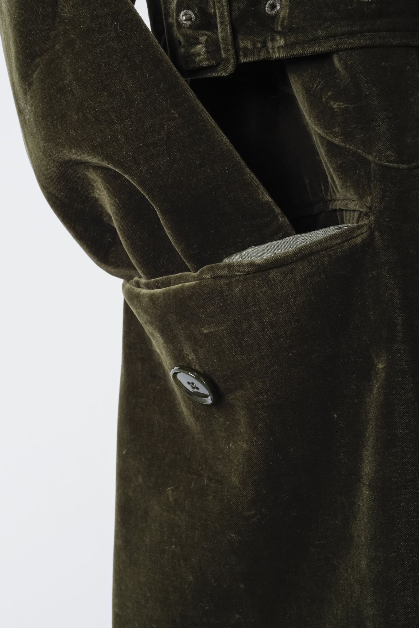 Simone Rocha Fall 2017 Runway Forest Green Velvet Trench Coat