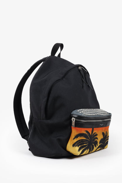 Saint Laurent Sunset and Denim Black City Backpack