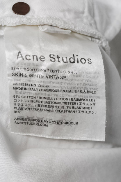 Acne Studios Skin 5 White Vintage Skinny Jeans