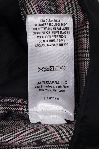 Altuzarra Adler Floral-Embroidered Prince of Wales Check Trousers