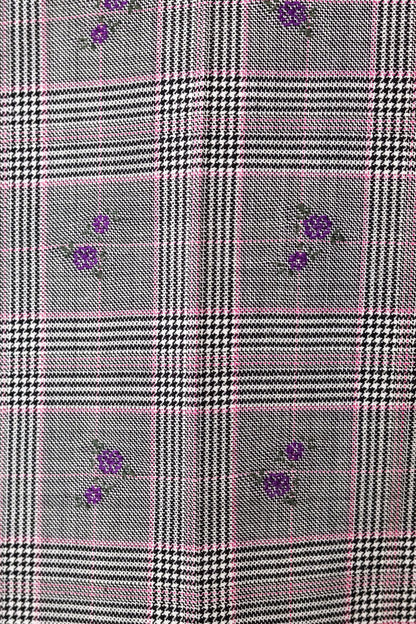 Altuzarra Adler Floral-Embroidered Prince of Wales Check Trousers