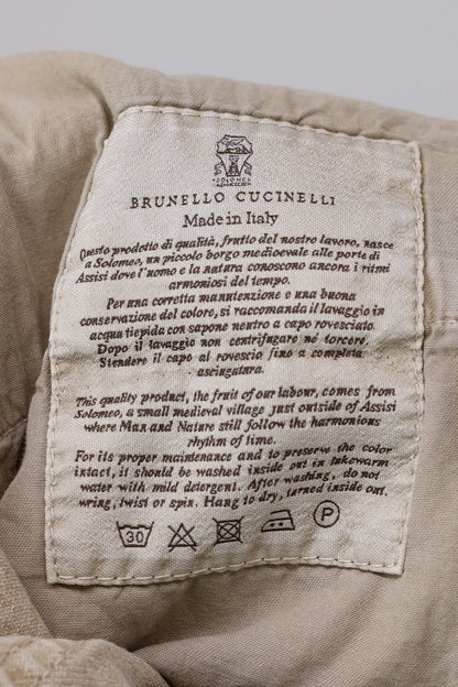 Brunello Cucinelli Tan Denim Monilo The Boyish Jeans