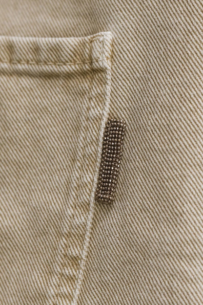 Brunello Cucinelli Tan Denim Monilo The Boyish Jeans