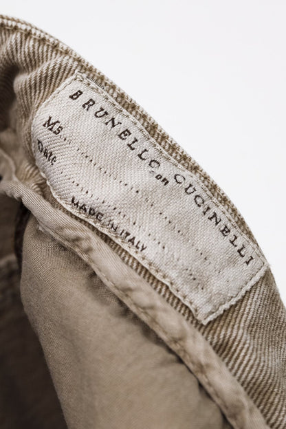 Brunello Cucinelli Tan Denim Monilo The Boyish Jeans