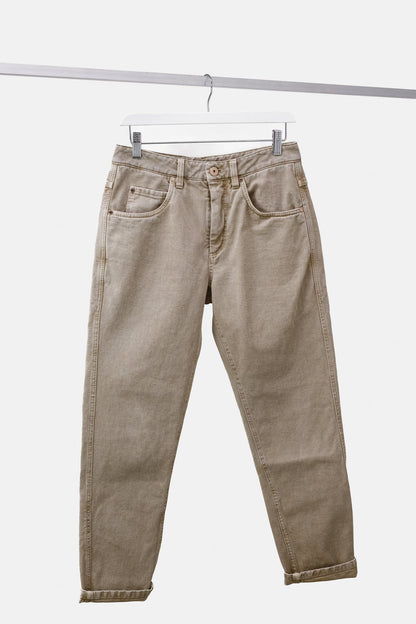 Brunello Cucinelli Tan Denim Monilo The Boyish Jeans