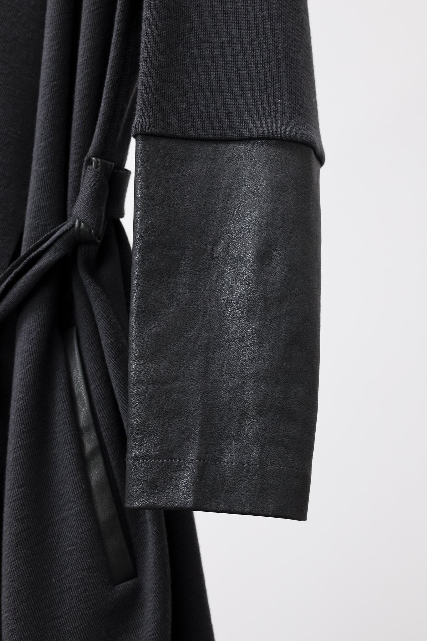 Annette Gortz Kubi AW/14 Leather Trim Grey Tie Cardigan